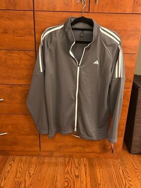 adidas Gray Full-Zip Track Jacket